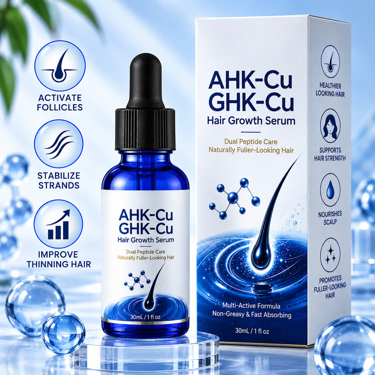 A - H - K/ G - H - K Copper Hair Serum
